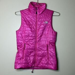North Face women’s pink vest hiking running casual outdoor travel everyday xs